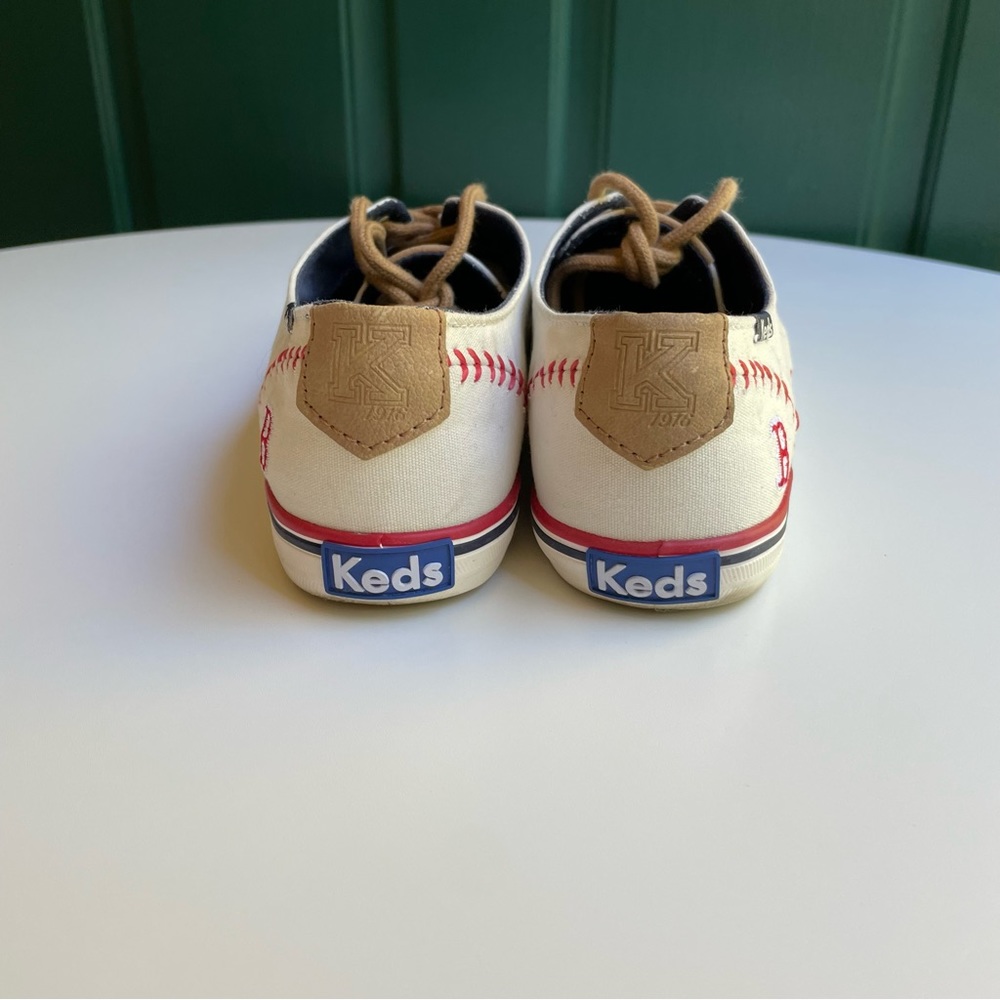 Keds Baseball Boston Red Sox Women’s Sneakers Lace Up White Shoes 7 - Picture 15 of 15